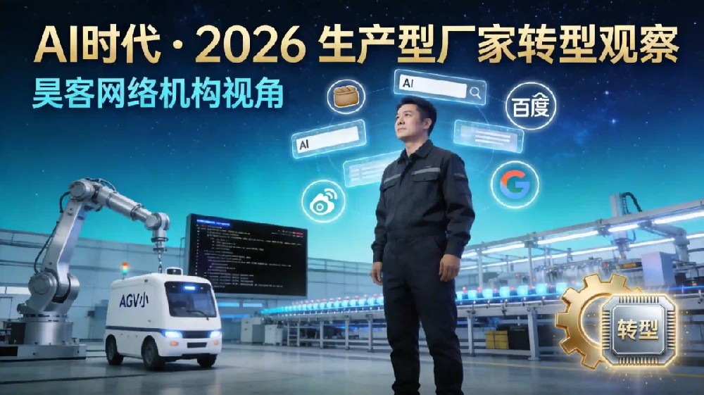 昊客网络观察 · 2026 年 AI 时代下，生产型厂家的转型主路径与落地方法论
